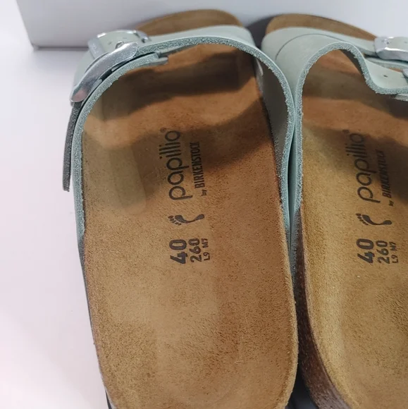 Birkenstock Papillio Arizona Nubuck Platform Pure Sage - Picture 5 of 9